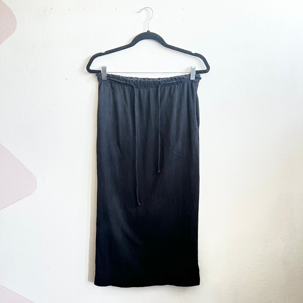 Free People Beach Midi Skirt Boho Bohemian Baggy Vacation Black XS